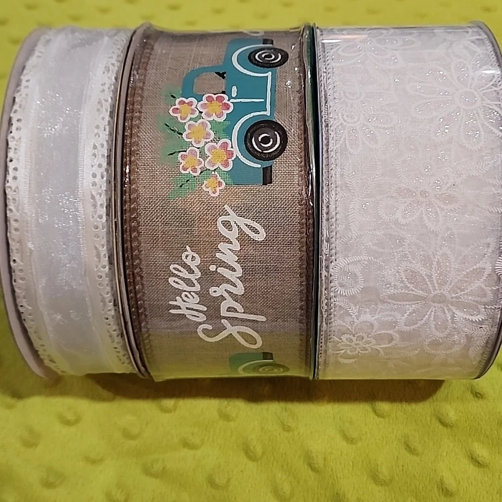 3 Rolls Kirkland/Member's Mark Wire-Edged Ribbon, 150 yds total